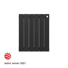 Радиатор Royal Thermo Pianoforte 500/100 биметалл 6 секций боковое подключение цвет черный