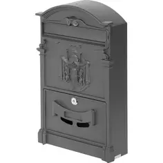 Почтовый ящик Standers 25.5х41х9 см алюминий цвет чёрный