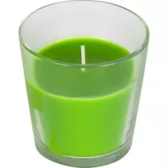 Свеча ароматизированная в стакане Зелёное яблоко Без бренда