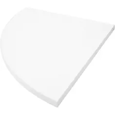 Полка мебельная закруглённая секторальная 35x35x1.6 см ЛДСП цвет белый премиум Без бренда