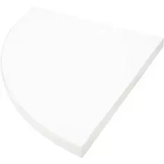 Полка мебельная закруглённая секторальная 25x25x1.6 см ЛДСП цвет белый премиум Без бренда