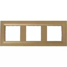 Рамка для розеток и выключателей Legrand Structura 3 поста, цвет золото