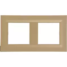 Рамка для розеток и выключателей Legrand Structura 2 поста, цвет золото