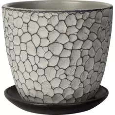 Горшок цветочный Манго ø15 v1.3 л бетон светло-серый Без бренда