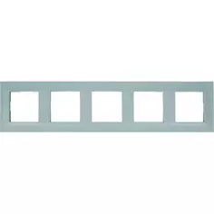 Рамка для розеток и выключателей Legrand Structura 5 постов, цвет голубой