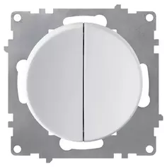 Выключатель встраиваемый Onekey Florence 2 клавиши, цвет белый Onekeyelectro