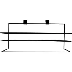 Полотенцедержатель с полкой 40x16x12 см цвет чёрный Без бренда