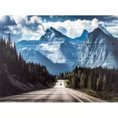 Картина на досках «Горы» 60х80 см Без бренда