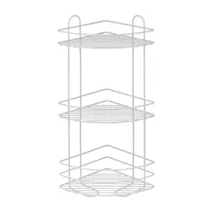 Полка для ванной ЧМЗ Лидер 501-006-08 угловая 3 яруса 22.5x58 см цвет белый матовый Verran