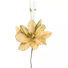 Украшение на спице «Цветок» 40 см цвет золото Без бренда