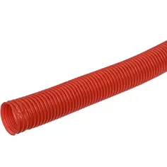 Труба гофрированная Ø32 мм 30 м цвет красный Без бренда