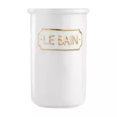 Стакан для зубных щёток Wess Le Bain Blanc керамика цвет золотой