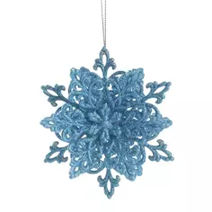 Украшение новогоднее «Снежинка Классика», 4 см, пластик, цвет голубой Без бренда