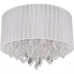 Люстра хрустальная потолочная Жаклин 4 лампы 8 м² цвет белый Mw Light
