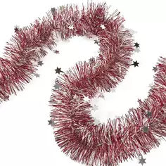 Мишура «Звёздочка», 100 см, цвет красный Царь Елка