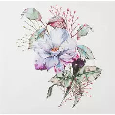 Картина на холсте «Акварель цветок» 30x30 см Без бренда