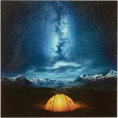 Картина на стекле «Ночь в пустыне» 30х30 см Без бренда