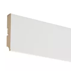 Плинтус напольный МДФ 8 см 2.4 м цвет белый Без бренда