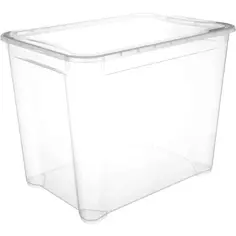 Ящик универсальный Кристалл XL 55.5x39x43.5 см 70 л пластик с крышкой цвет прозрачный Без бренда