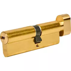 Цилиндр Abus KD6MM, 50x40 мм, ключ/вертушка, цвет золото