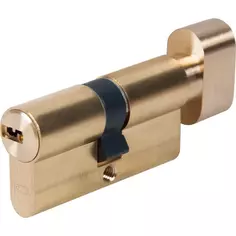 Цилиндр Abus KD6MM Z30/K30, 30x30 мм, ключ/вертушка, цвет золото