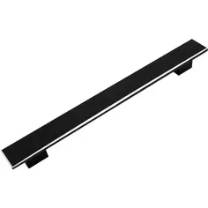 Ручка-скоба мебельная S-4130 192 мм, цвет матовый черный Kerron