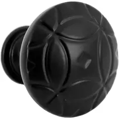 Ручка-кнопка мебельная RK-103, цвет матовый черный Kerron
