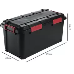 Ящик повышенной надежности Outback 79x40x37 см 80 л с крышкой пластик цвет чёрный Keter