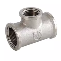 Тройник 1 1/4"х3/4"х1 1/4" никелированная латунь ВР VTr.750.N.0705 Valtec