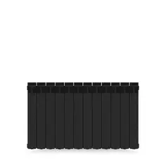 Радиатор Rifar Monolit 500 12 секций боковое подключение биметалл цвет черный