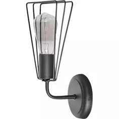 Настенный светильник бра Vitaluce Ферро 1 лампа 3м² E27 цвет черный матовый
