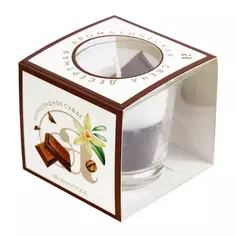 Свеча ароматическая «Шоколадное суфле» 60 гр, цвет коричневый Без бренда