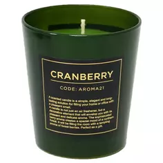 Свеча ароматическая «Cranberry», цвет зелёный Без бренда