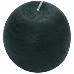 Свеча-шар «Рустик» 8 см цвет тёмно-зелёный Без бренда
