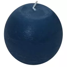 Свеча-шар «Рустик» 8 см цвет тёмно-синий Без бренда