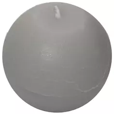 Свеча-шар «Рустик» 10 см цвет светло-серый Без бренда