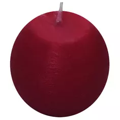Свеча-шар «Рустик» 6 см цвет бордо Без бренда