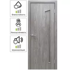 Дверь межкомнатная Белеза глухая финиш-бумага ламинация цвет тернер серый 60х200 см Принцип