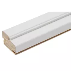 Дверная коробка Танганика 2100х81х39.5 мм CPL ламинация цвет белый (комплект 3 шт.) КРАСНОДЕРЕВЩИК