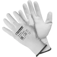 Перчатки рабочие с полиуретановым покрытием для поклейки всех видов обоев размер 9 Без бренда