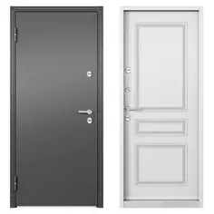 Дверь входная металлическая Термо С-2 эмаль, Стелла 880 мм, левая, цвет белый Torex