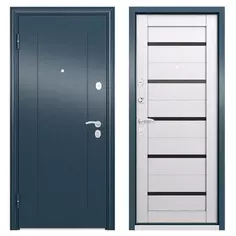 Дверь входная металлическая Харбор, 950 мм, левая, цвет белый дуб Torex