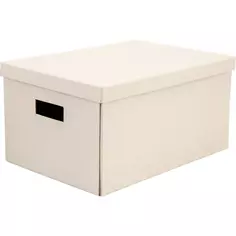 Коробка складная 40x28x20 см картон цвет бежевый Storidea