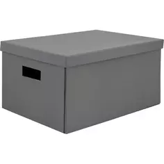 Коробка складная 40x28x20 см картон цвет серый Storidea