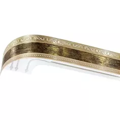 Карниз трёхрядный составной Монарх 300 см пластик цвет антик золото Без бренда