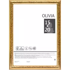Рамка Olivia, 15x20 см, пластик, цвет золото Без бренда