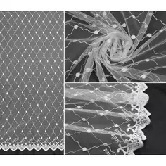 Тюль 1 м/п Вышивка 45867 сетка 280 см цвет белый Tex Republic