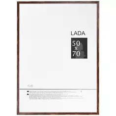 Рамка Lada 50x70 см пластик цвет орех Без бренда