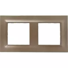 Рамка для розеток и выключателей Legrand Structura 2 поста, цвет шампань