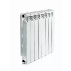 Радиатор Rifar Alum 500 алюминий 8 секций боковое подключение цвет белый